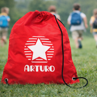 Bolsa merienda para el cole con nombre