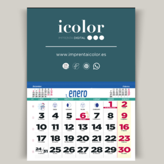 Calendario de faldilla personalizado para empresa