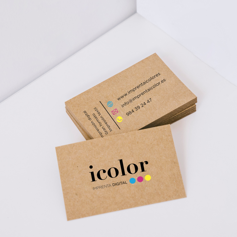 Tarjetas de visita papeles especiales