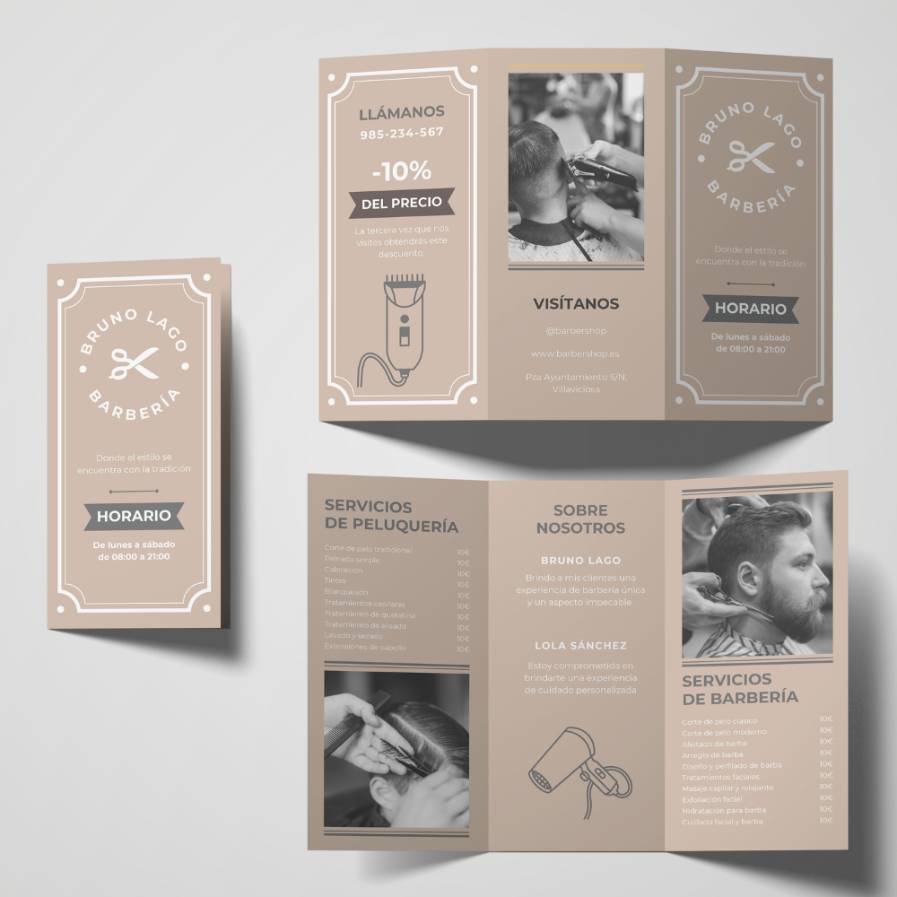 Folleto en tríptico tamaño A4