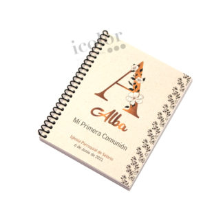 Libreta comunión iniciales