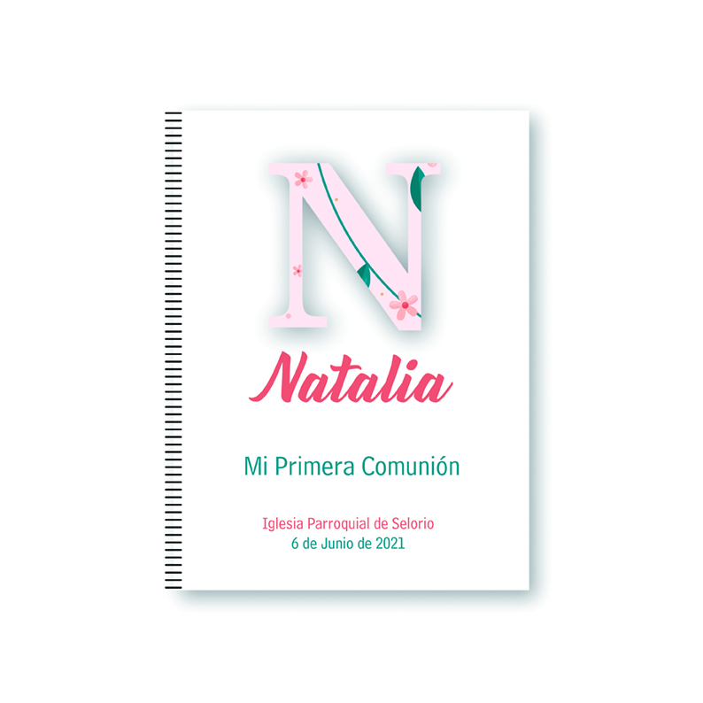 Libreta comunión iniciales rama