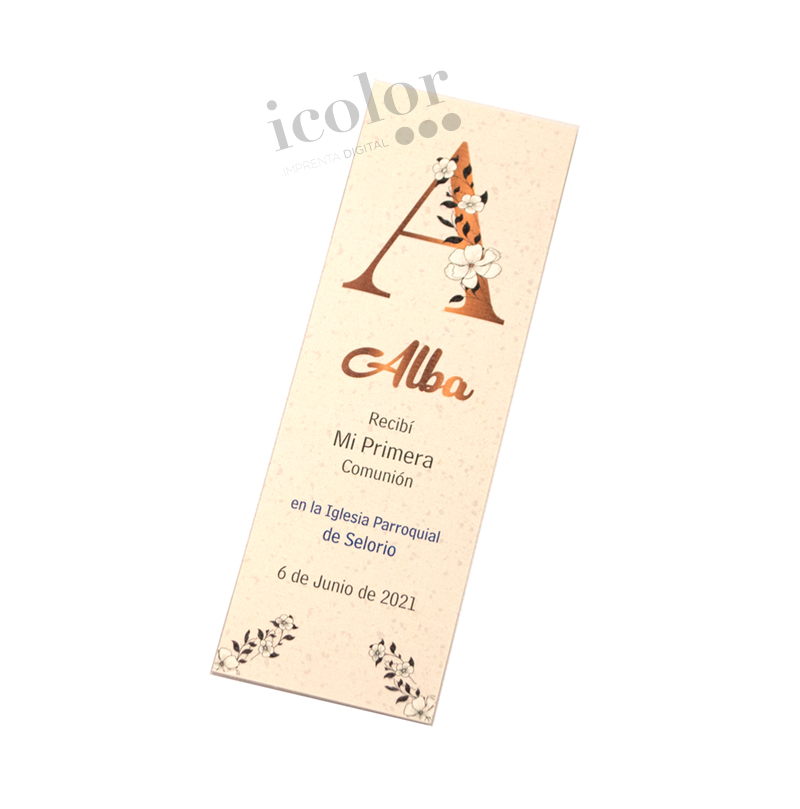 marcapáginas de comunión iniciales