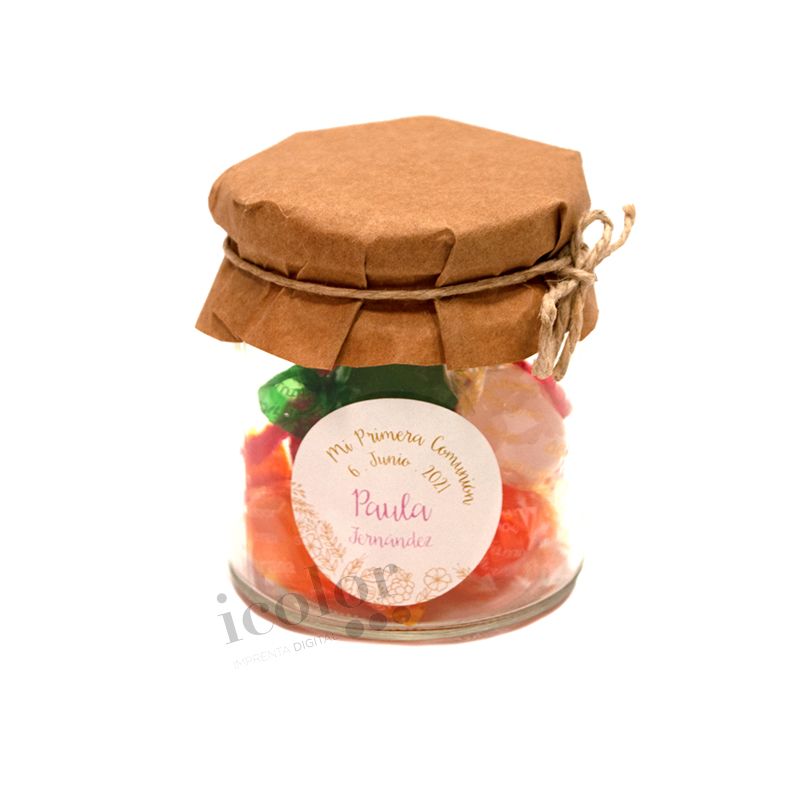 Pegatina comunión flores