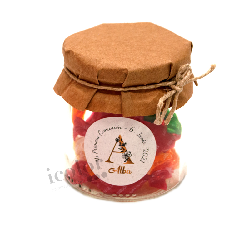 pegatina comunión iniciales