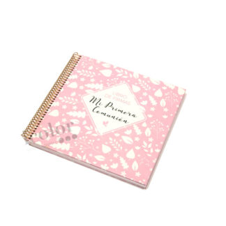 Libro primera comunión topos rosa
