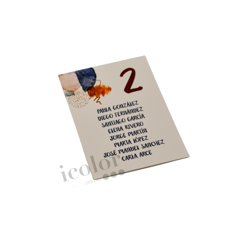 Planificador de mesa acuarela