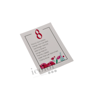 Planificador de mesas para boda iniciales