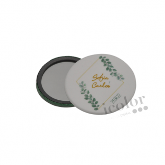 Espejo personalizado para detalle de boda Ramas