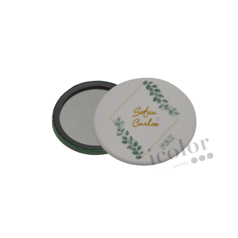 Espejo personalizado para detalle de boda Ramas