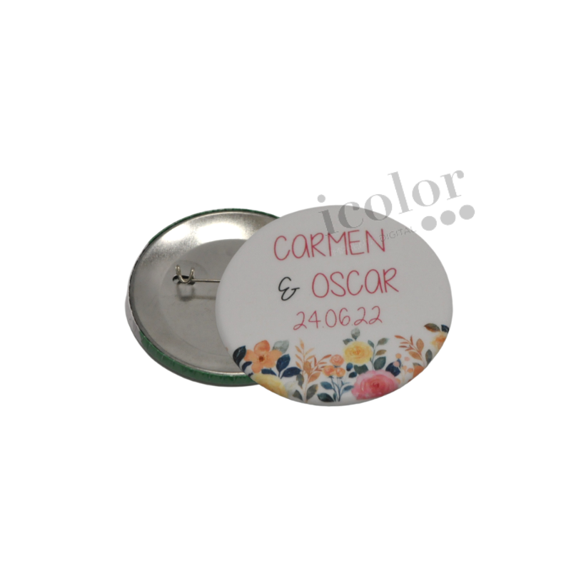 Chapa personalizada flores
