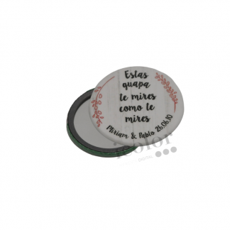 Espejo de boda personalizado.