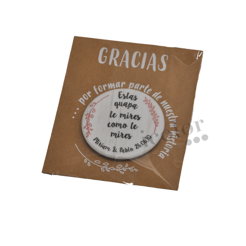 chapa eres guapa para boda