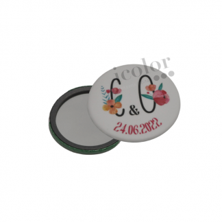 Espejo personalizado para boda con iniciales