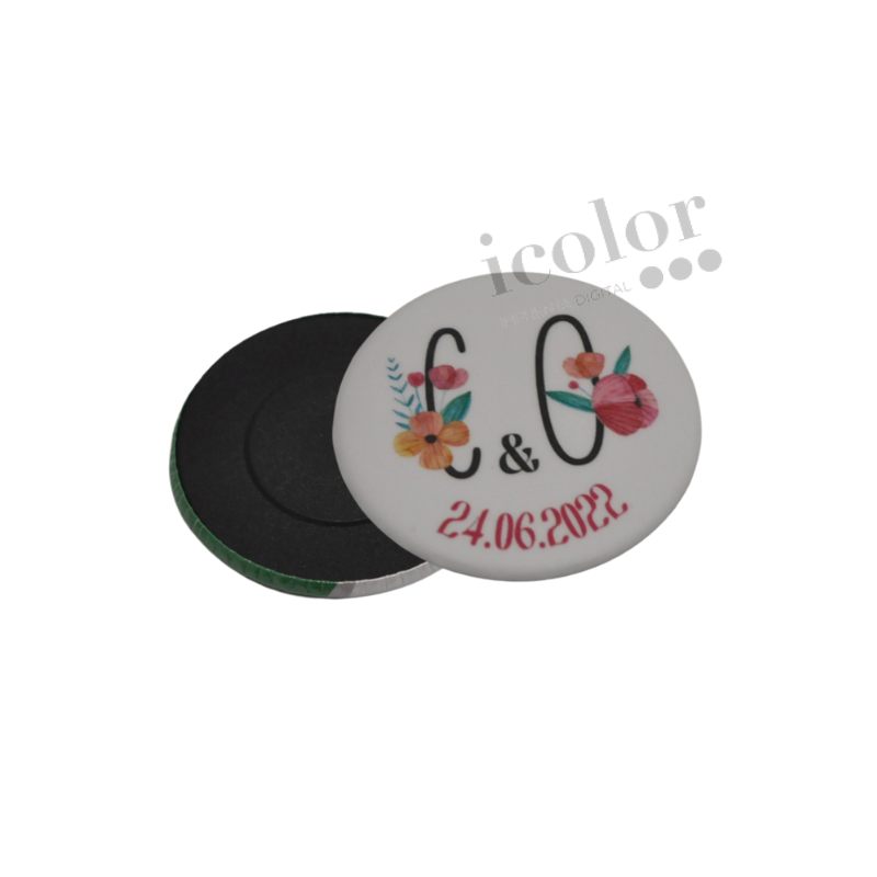 Imán para boda iniciales