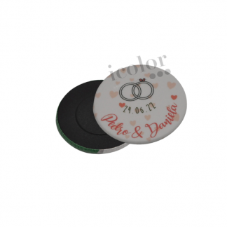 Imán para detalle de boda moderno