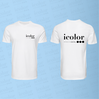 Camiseta estampada a color pecho y espalda