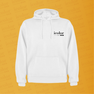 Sudadera capucha estampada en pecho