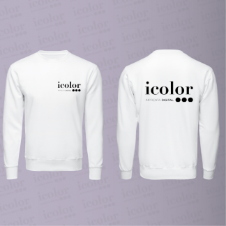Sudadera estampada en pecho y espalda