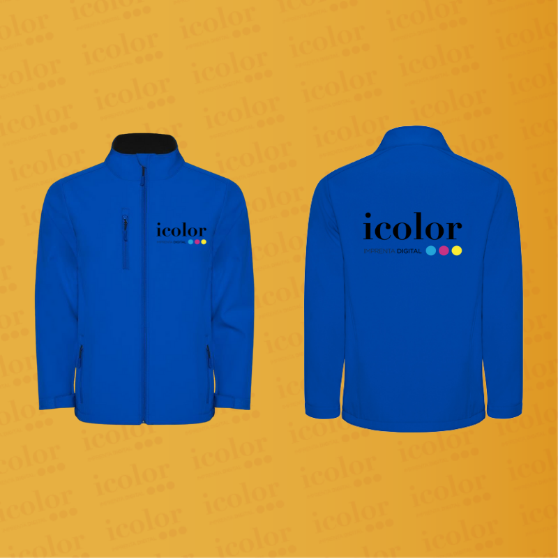 Chaqueta de trabajo estampada en pecho y espalda a color