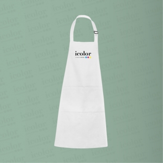 Delantal para hostelería estampado en pecho a color