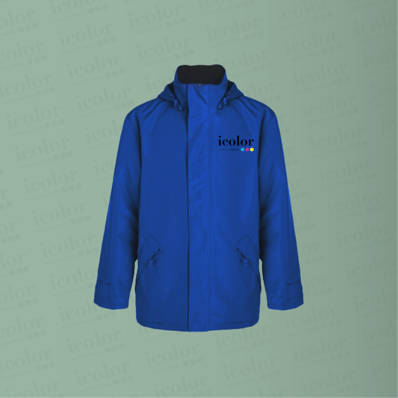 Parka de trabajo impermeable estampada a color