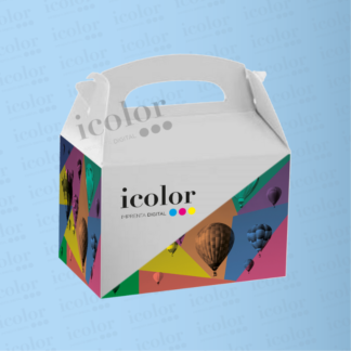 Caja con asa personalizada para negocio