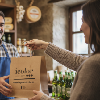 Bolsa de papel kraft personalizada